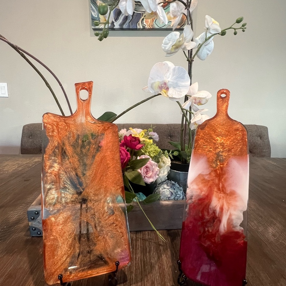 Artistic Resin Cutting Boards